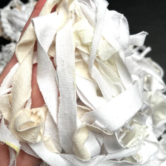 ❤️3/$30! 1/2# Lb Fabric Bundle Lot White Ruffle Fringe Mummy Halloween Cosplay - Picture 5 of 6